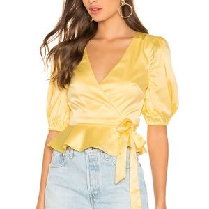 MAJORELLE Megan Top In Butter Yellow